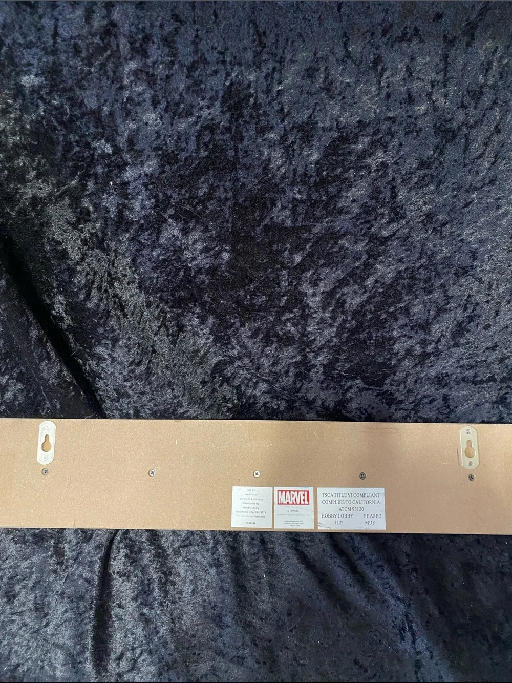 Marvel Black Wall Hook Rack with Red, Green, Blue, White Accents